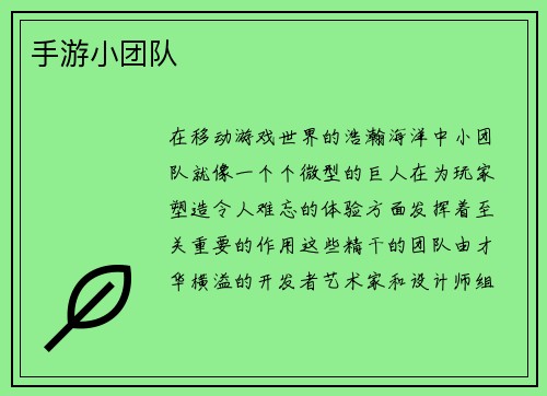 手游小团队